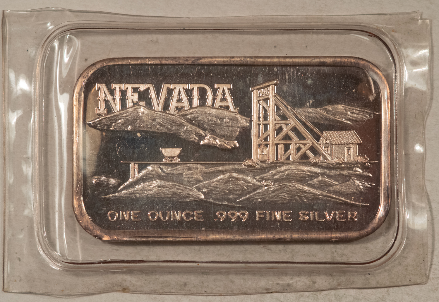 Bullion SILVERTOWNE VINTAGE NEVADA 1 OZ .999 SILVER NEW STILL SEALED IN ORIGINAL PLASTIC Bullion SILVERTOWNE VINTAGE NEVADA 1 OZ .999 SILVER NEW STILL SEALED IN ORIGINAL PLASTIC