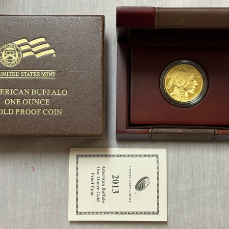 American Gold Eagles, Buffaloes, & Liberty Series 2013 AMERICAN BUFFALO ONE OUNCE GOLD PROOF COIN, ORIGINAL BOX/CERT-A FRESH GEM!