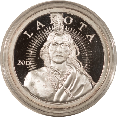 Bullion 2013 LAKOTA ‘FREE LAKOTA BANK’ 1 OZ SILVER ROUND .999 – GEM BU W/ ORIGINAL BAG!