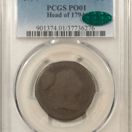 CAC Approved Coins 1794 FLOWING HAIR LARGE CENT HEAD OF 1794 – PCGS PO-01, PERFECT! CAC APPROVED!