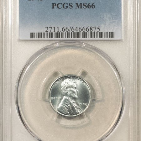 Lincoln Cents (Wheat) 1943 LINCOLN STEEL CENT – PCGS MS-66