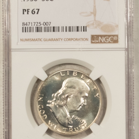 Franklin Halves 1950 PROOF FRANKLIN HALF DOLLAR – NGC PF-67, PRISTINE HEADLIGHT!