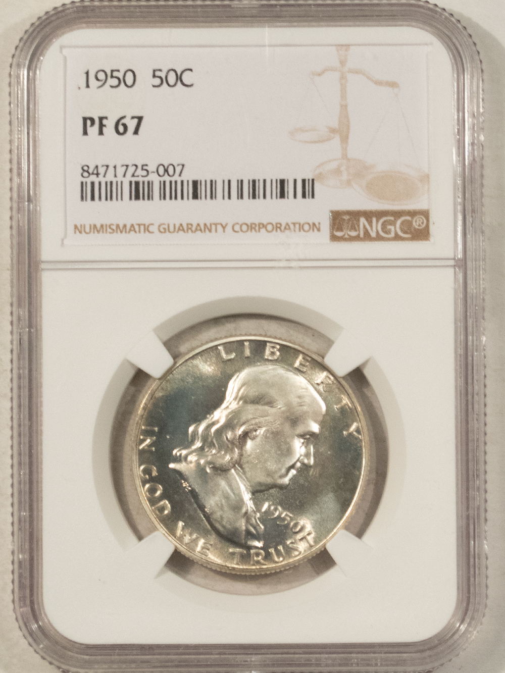 Franklin Halves 1950 PROOF FRANKLIN HALF DOLLAR – NGC PF-67, PRISTINE HEADLIGHT! Franklin Halves 1950 PROOF FRANKLIN HALF DOLLAR – NGC PF-67, PRISTINE HEADLIGHT!
