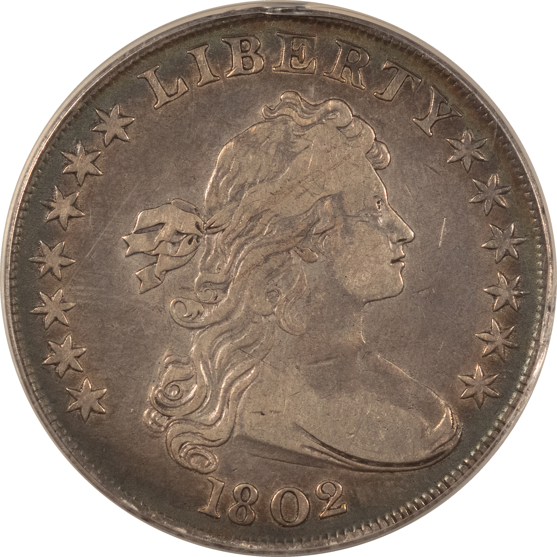 Dollars 1802 $1 DRAPED BUST DOLLAR – PCGS VF-25, WHOLESOME HONEST COIN! Dollars 1802 $1 DRAPED BUST DOLLAR – PCGS VF-25, WHOLESOME HONEST COIN!