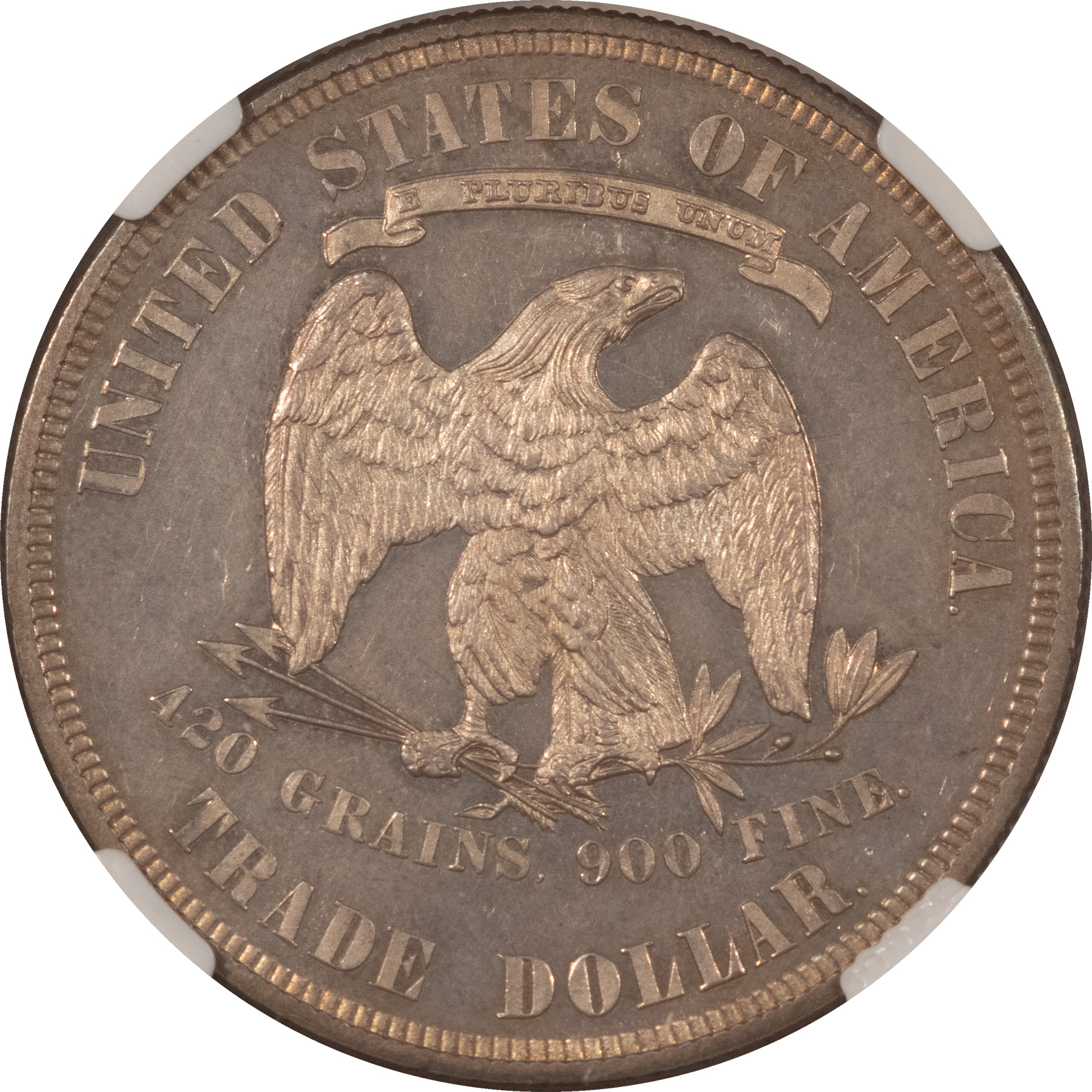 Dollars 1880 $1 PROOF TRADE DOLLAR – NGC PF-64 SATINY & RICHLY TONED, ATTRACTIVE Dollars 1880 $1 PROOF TRADE DOLLAR – NGC PF-64 SATINY & RICHLY TONED, ATTRACTIVE