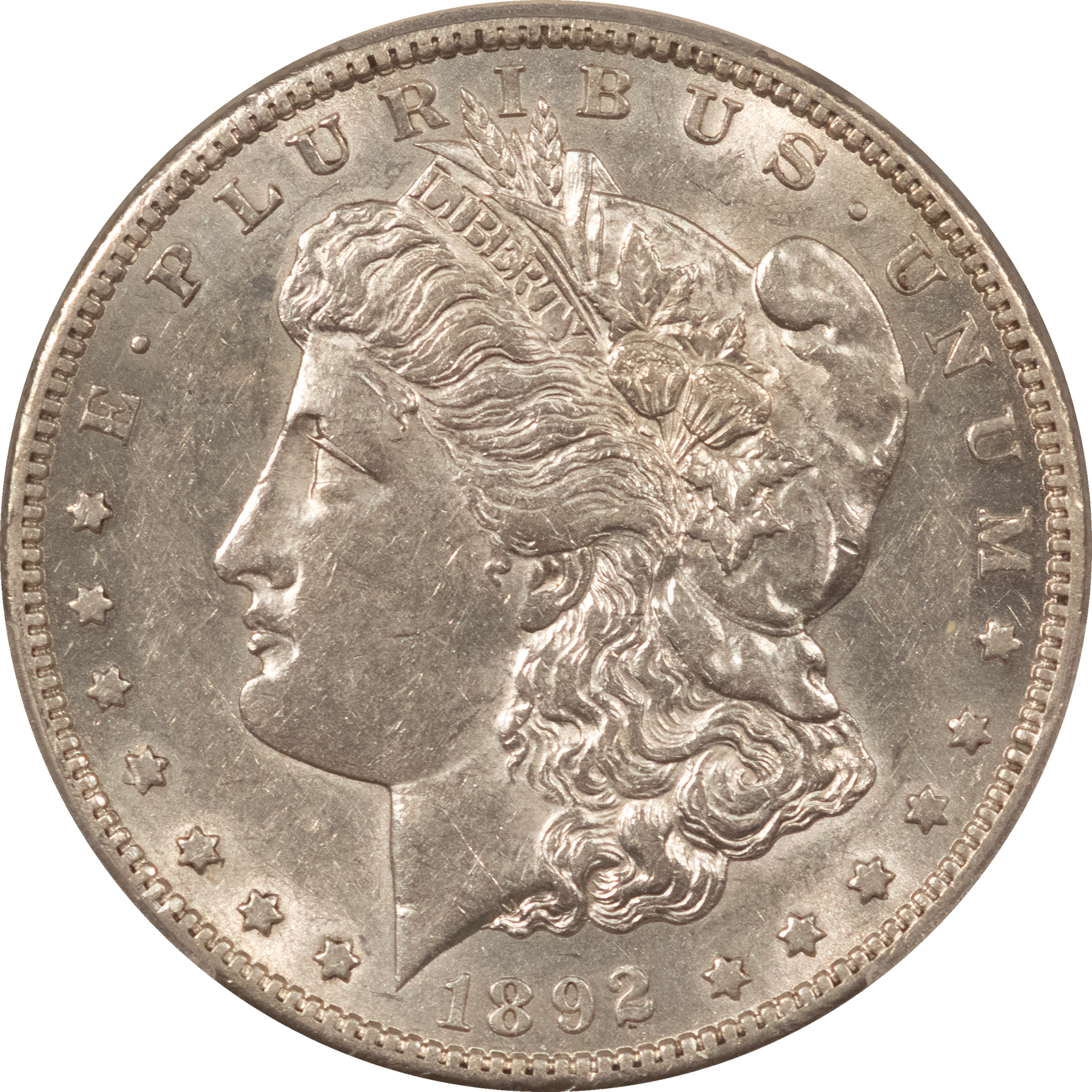 Dollars 1892-S $1 MORGAN DOLLAR – PCGS AU-53, VERY TOUGH DATE, NICE & WHITE! Dollars 1892-S $1 MORGAN DOLLAR – PCGS AU-53, VERY TOUGH DATE, NICE & WHITE!