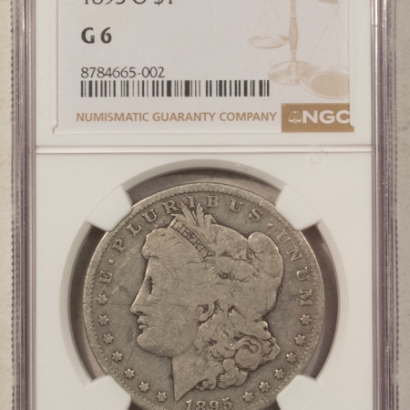 Dollars 1895-O $1 MORGAN DOLLAR – NGC G-6, NICE ORIGINAL KEY-DATE!