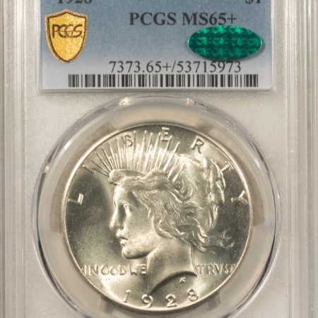 CAC Approved Coins 1928 $1 PEACE DOLLAR PCGS MS-65+ CAC APPROVED LOOKS 66! PREMIUM QUALITY PERFECT!