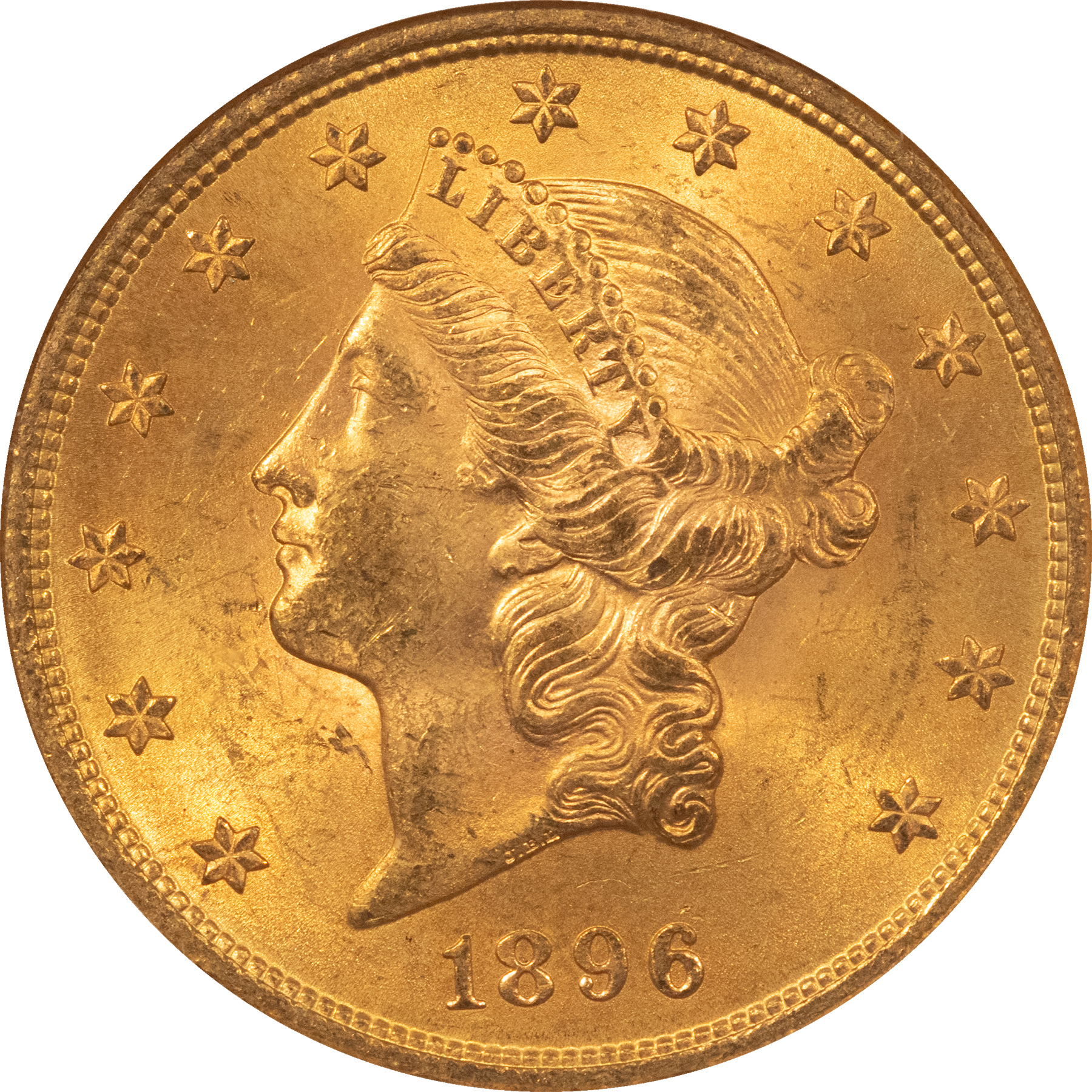 $20 1896 $20 LIBERTY GOLD DOUBLE EAGLE – NGC MS-63, LOWER MINTAGE DATE! $20 1896 $20 LIBERTY GOLD DOUBLE EAGLE – NGC MS-63, LOWER MINTAGE DATE!