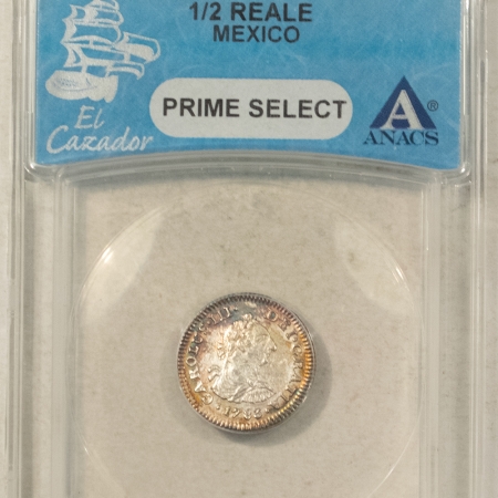 New Store Items 1783 MO MEXICO SILVER 1/2 REALE EL CAZADOR SHIPWRECK – ANACS PRIME SELECT PRETTY