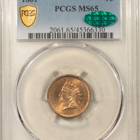 CAC Approved Coins 1861 INDIAN CENT – PCGS MS-65, CAC; A PQ BLAZER & VIRTUALLY MS-66 QUALITY!