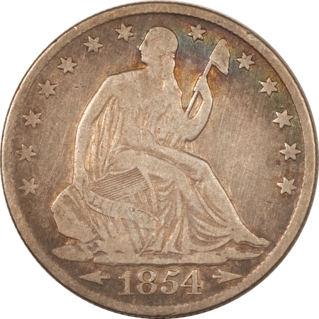Half Dollars 1854-O SEATED LIBERTY HALF DOLLAR, ARROWS – HIGH GRADE CIRCULATED EXAMPLE!