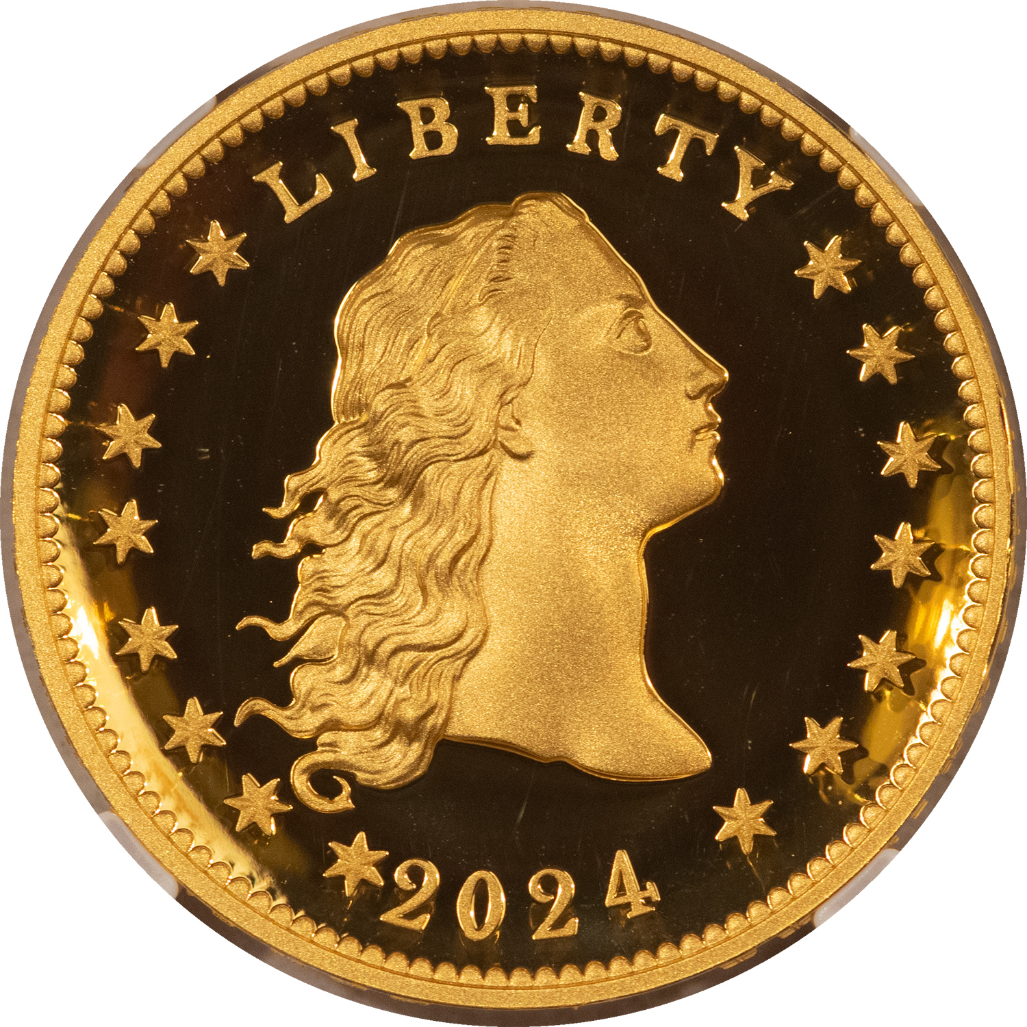 American Gold Eagles, Buffaloes, & Liberty Series 2024 FLOWING HAIR 230TH ANNIVERSARY $1 GOLD HIGH RELIEF – NGC PF-70 ULTRA CAMEO American Gold Eagles, Buffaloes, & Liberty Series 2024 FLOWING HAIR 230TH ANNIVERSARY $1 GOLD HIGH RELIEF – NGC PF-70 ULTRA CAMEO
