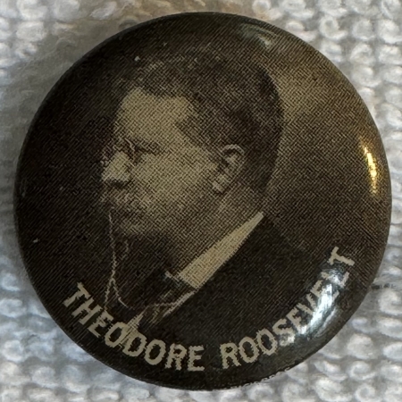 Other Collectibles 1912 TEDDY ROOSEVELT 7/8″ CELLO CAMPAIGN BUTTON W/ UNUSUAL SIDE POSE, NEAR-MINT!