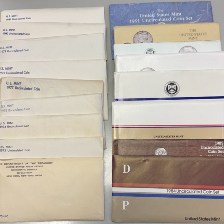 New Store Items 1972-1991 U.S. UNCIRCULATED MINT SETS, 17 YEAR RUN ALL DIFFERENT – GEM BU W/ OGP