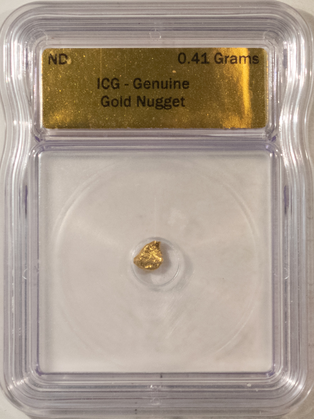 Bullion NO DATE 0.41 GRAMS FINE GOLD NUGGET – ICG GENUINE Bullion NO DATE 0.41 GRAMS FINE GOLD NUGGET – ICG GENUINE