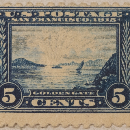New Store Items SCOTT #403 5c BLUE, MOG-H, MINOR GUM VOIDS, AVG CENTERING, GREAT COLOR-CAT $160