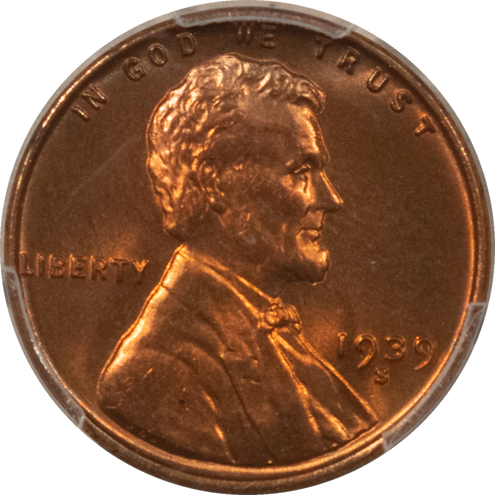 Lincoln Cents (Wheat) 1939-S LINCOLN CENT – PCGS MS-66 RD Lincoln Cents (Wheat) 1939-S LINCOLN CENT – PCGS MS-66 RD