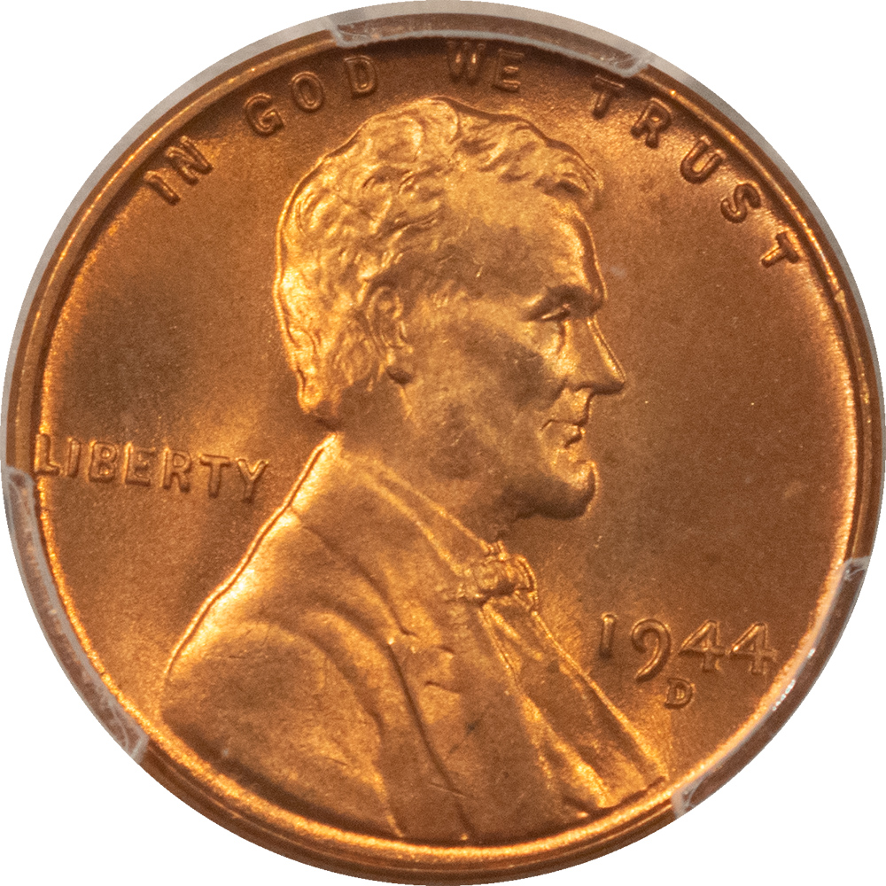 Lincoln Cents (Wheat) 1944-D LINCOLN CENT – PCGS MS-66+ RD Lincoln Cents (Wheat) 1944-D LINCOLN CENT – PCGS MS-66+ RD