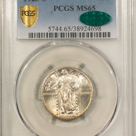 CAC Approved Coins 1923-S STANDING LIBERTY QUARTER PCGS MS-65 CAC SUPERB GEM PQ HEADLIGHT! KEY-DATE