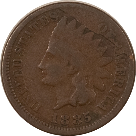 Indian 1885 INDIAN CENT, OBVERSE LAMINATION – PLEASING CIRCULATED EXAMPLE! MINT ERROR!