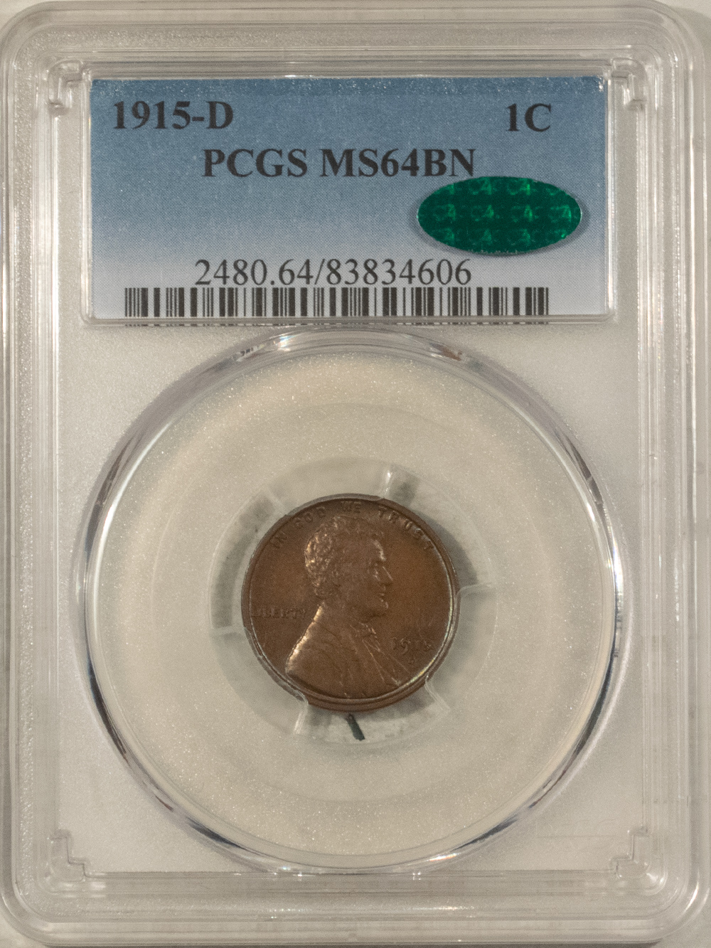 CAC Approved Coins 1915-D LINCOLN CENT – PCGS MS-64 BN, PRETTY, PREMIUM QUALITY & CAC APPROVED! CAC Approved Coins 1915-D LINCOLN CENT – PCGS MS-64 BN, PRETTY, PREMIUM QUALITY & CAC APPROVED!