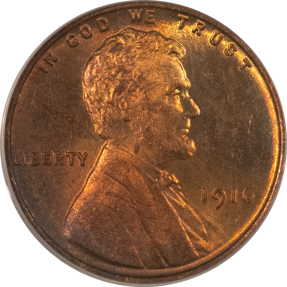 Lincoln Cents (Wheat) 1916 LINCOLN CENT – PCGS MS-64 RB, PRETTY! Lincoln Cents (Wheat) 1916 LINCOLN CENT – PCGS MS-64 RB, PRETTY!