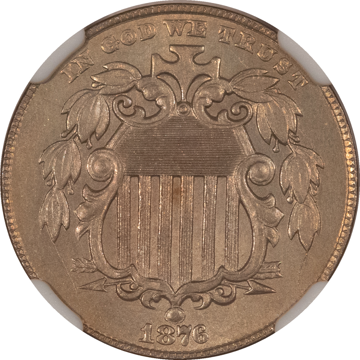New Certified Coins 1876 SHIELD NICKEL – NGC MS-63, POPULAR DATE! PRETTY & PREMIUM QUALITY! New Certified Coins 1876 SHIELD NICKEL – NGC MS-63, POPULAR DATE! PRETTY & PREMIUM QUALITY!