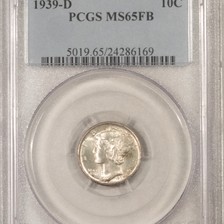Dimes 1939-D MERCURY DIME – PCGS MS-65 FB, FRESH! AND PREMIUM QUALITY!