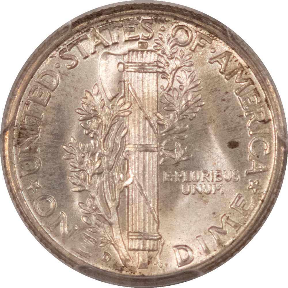 Dimes 1939-D MERCURY DIME – PCGS MS-65 FB, FRESH! AND PREMIUM QUALITY! Dimes 1939-D MERCURY DIME – PCGS MS-65 FB, FRESH! AND PREMIUM QUALITY!