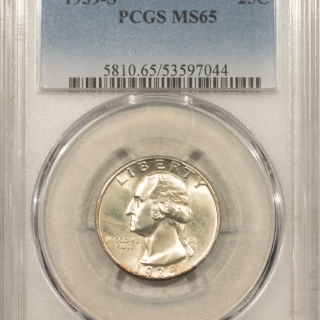 New Certified Coins 1939-S WASHINGTON QUARTER – PCGS MS-65, LUSTROUS & SEMI-PROOFLIKE!