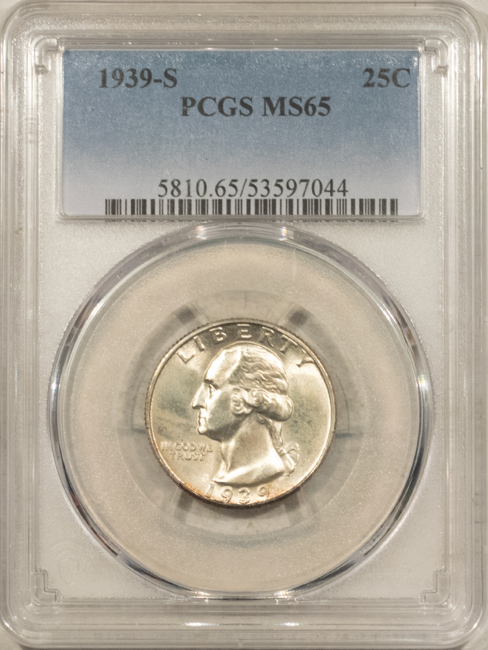 New Certified Coins 1939-S WASHINGTON QUARTER – PCGS MS-65, LUSTROUS & SEMI-PROOFLIKE! New Certified Coins 1939-S WASHINGTON QUARTER – PCGS MS-65, LUSTROUS & SEMI-PROOFLIKE!