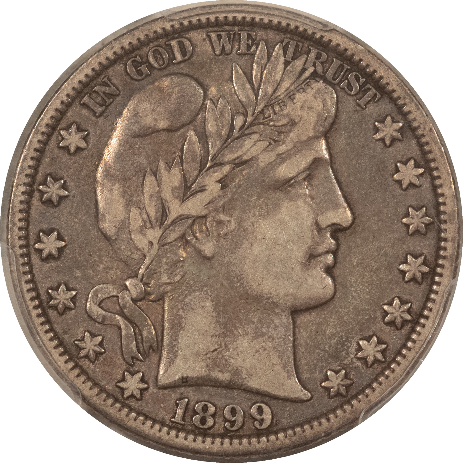 Barber Halves 1899 BARBER HALF DOLLAR – PCGS VF-30, PERFECT CIRC! Barber Halves 1899 BARBER HALF DOLLAR – PCGS VF-30, PERFECT CIRC!