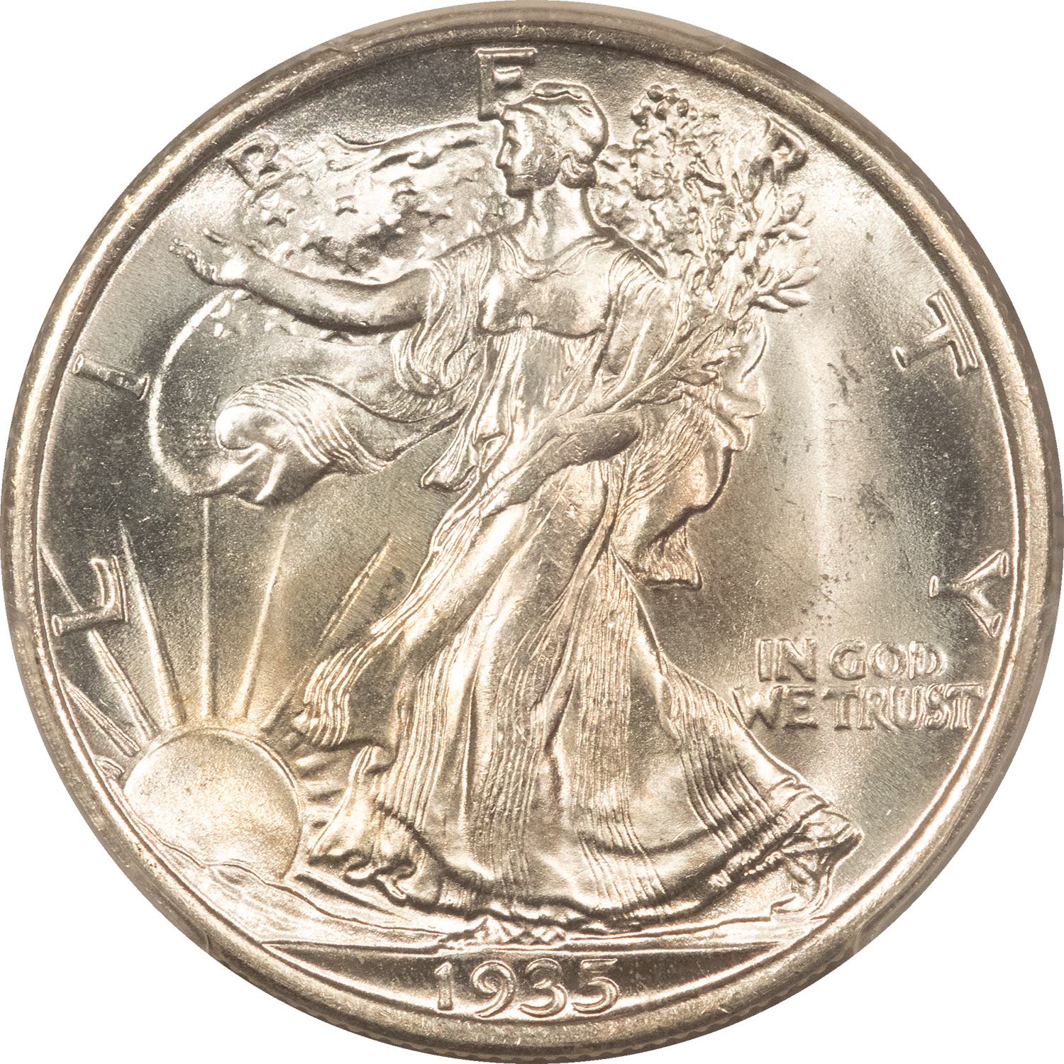 CAC Approved Coins 1935 WALKING LIBERTY HALF DOLLAR – PCGS MS-65, FRESH FLASHY GEM & CAC APPROVED! CAC Approved Coins 1935 WALKING LIBERTY HALF DOLLAR – PCGS MS-65, FRESH FLASHY GEM & CAC APPROVED!