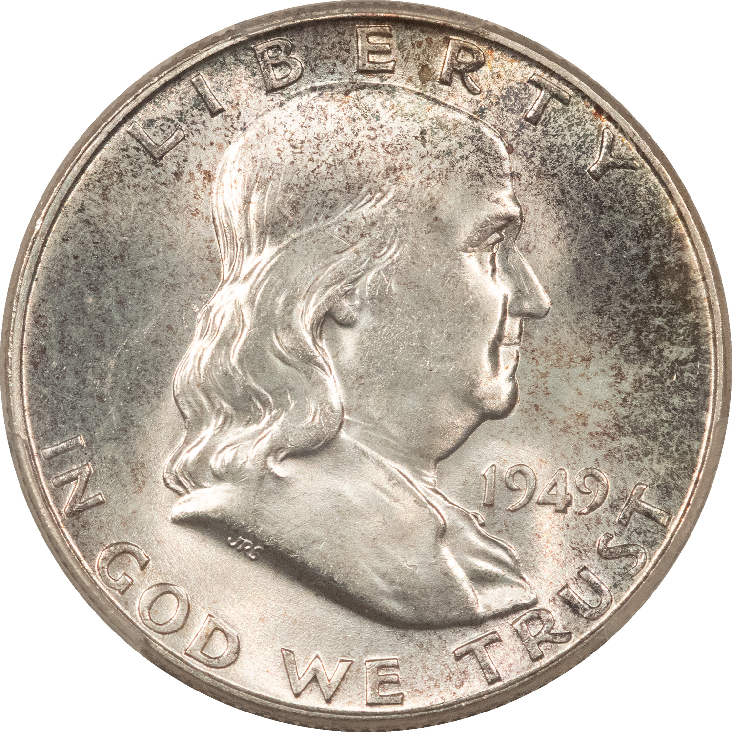 Franklin Halves 1949 FRANKLIN HALF DOLLAR – PCGS MS-65 FBL, PRETTY GEM! Franklin Halves 1949 FRANKLIN HALF DOLLAR – PCGS MS-65 FBL, PRETTY GEM!