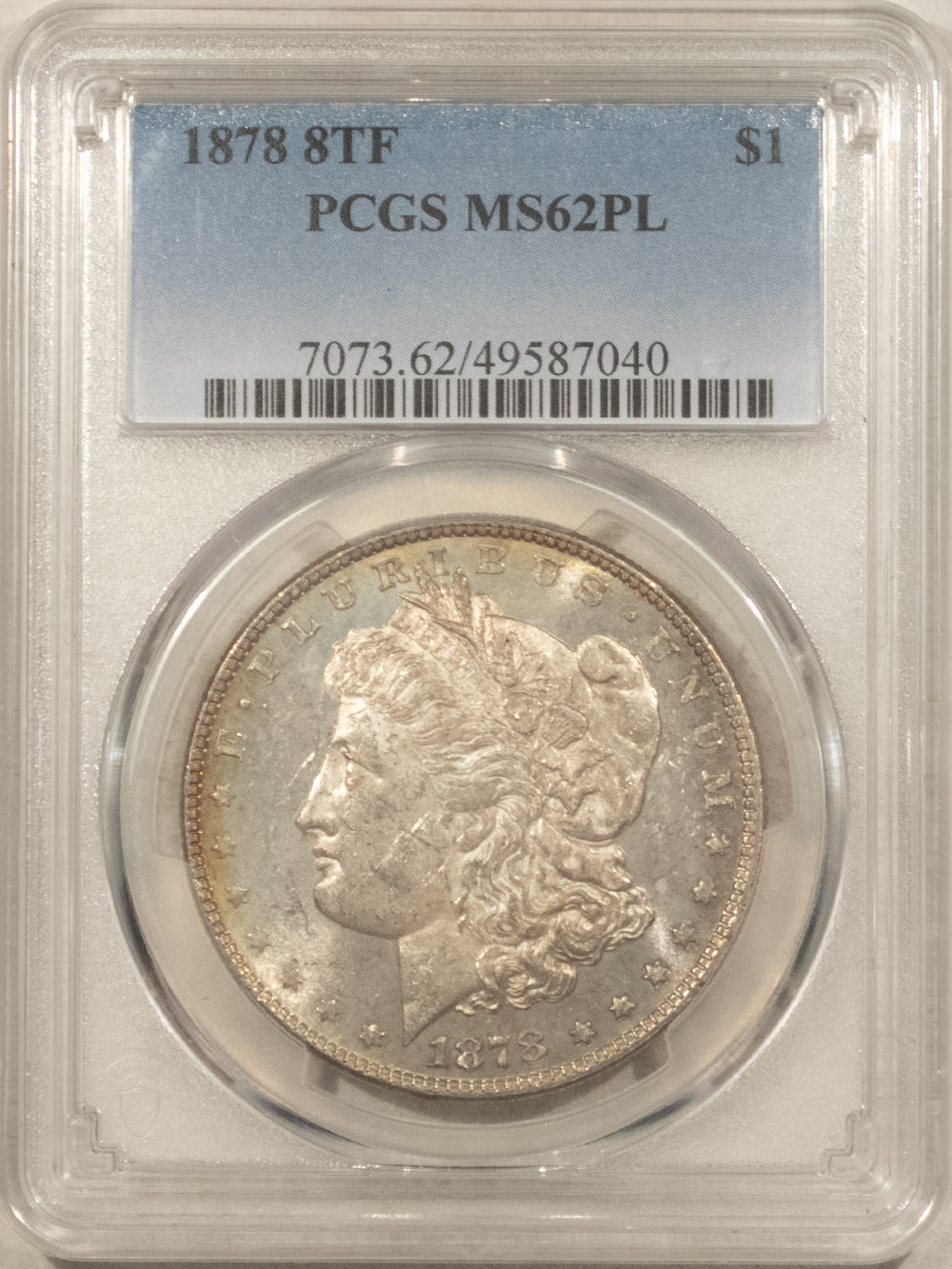 Dollars 1878 8TF $1 MORGAN DOLLAR – PCGS MS-62 PL Dollars 1878 8TF $1 MORGAN DOLLAR – PCGS MS-62 PL
