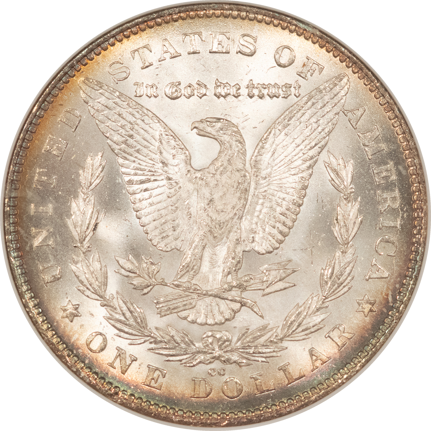 Dollars 1880/79-CC $1 MORGAN DOLLAR REVERSE OF 1878 VAM-4, ANACS MS-63 FROSTY WHITE & PQ Dollars 1880/79-CC $1 MORGAN DOLLAR REVERSE OF 1878 VAM-4, ANACS MS-63 FROSTY WHITE & PQ