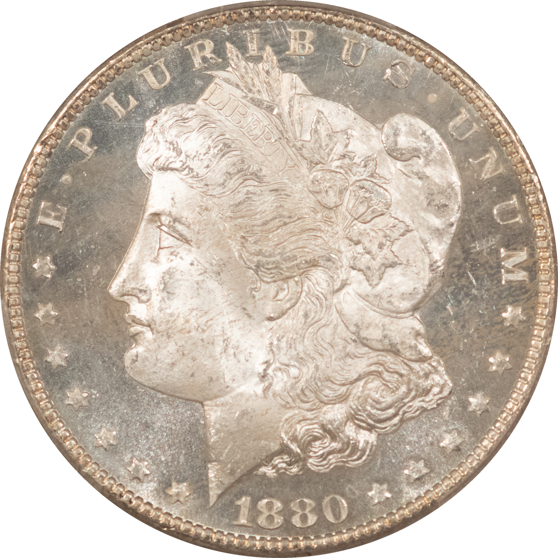 Dollars 1880-S $1 MORGAN DOLLAR – PCGS MS-64 DMPL, WHITE, DEEP MIRROR PROOF-LIKE! Dollars 1880-S $1 MORGAN DOLLAR – PCGS MS-64 DMPL, WHITE, DEEP MIRROR PROOF-LIKE!
