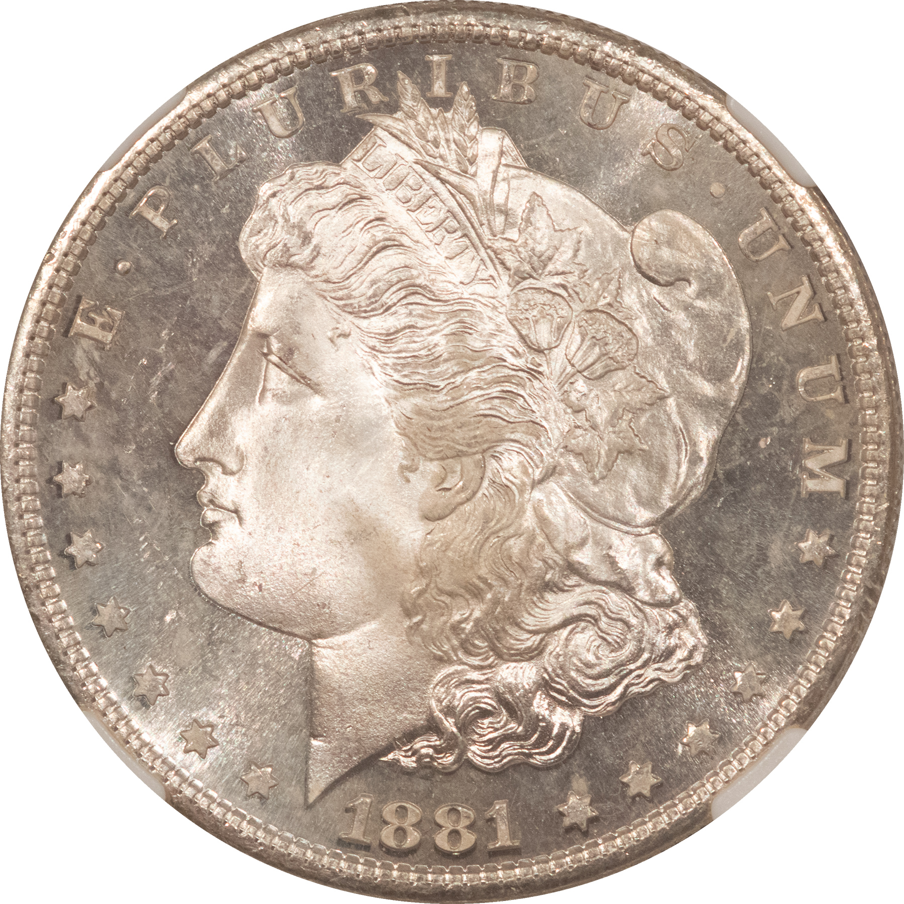 Dollars 1881-S $1 MORGAN DOLLAR – NGC MS-67, BLAST WHITE! LOOKS PROOF-LIKE! Dollars 1881-S $1 MORGAN DOLLAR – NGC MS-67, BLAST WHITE! LOOKS PROOF-LIKE!