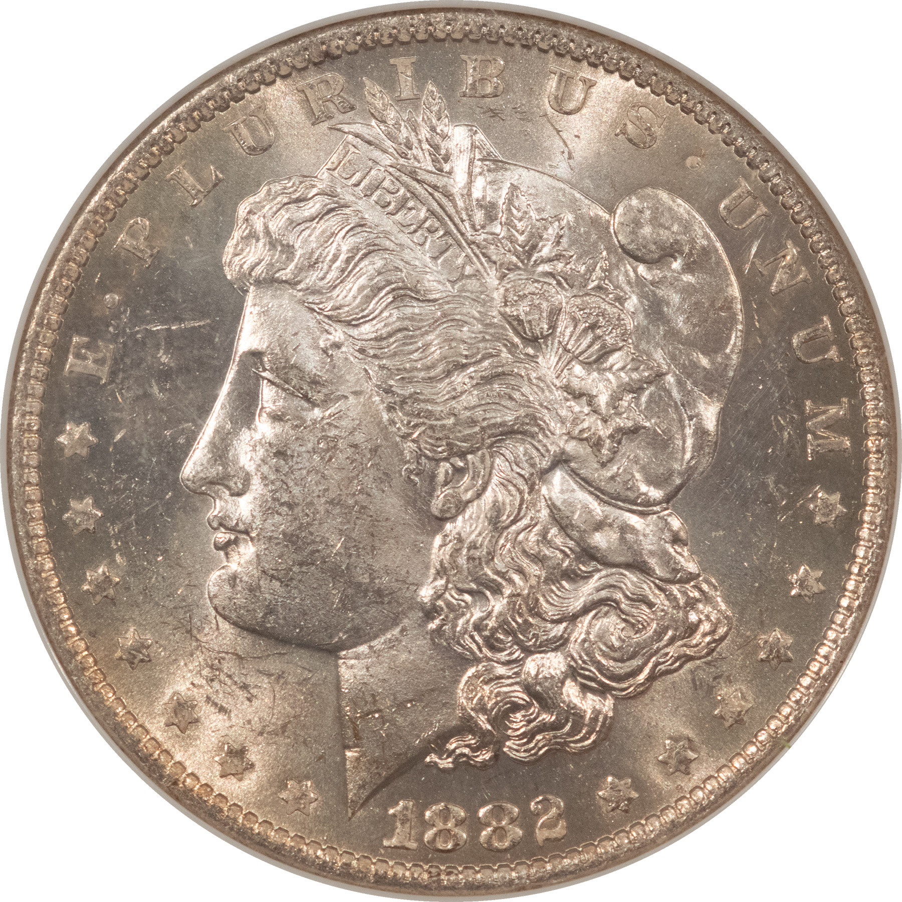 Dollars 1882-O $1 MORGAN DOLLAR – NGC MS-62 PL, FRESH WHITE & PROOF-LIKE! Dollars 1882-O $1 MORGAN DOLLAR – NGC MS-62 PL, FRESH WHITE & PROOF-LIKE!