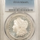 Dollars 1886 $1 MORGAN DOLLAR – PCGS MS-65 PL, WHITE PROOFLIKE GEM WITH GREAT CONTRAST!
