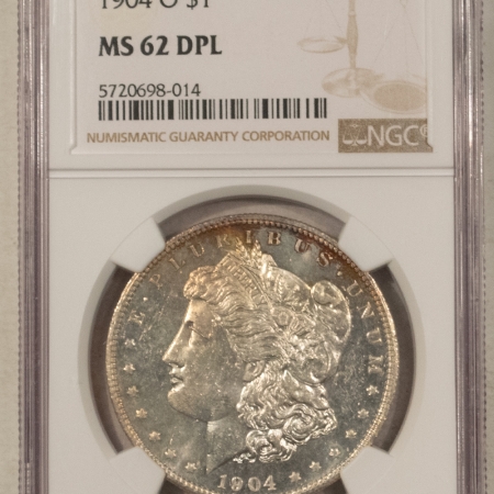 Dollars 1904-O $1 MORGAN DOLLAR – NGC MS-62 DPL, DEEP MIRRORS!