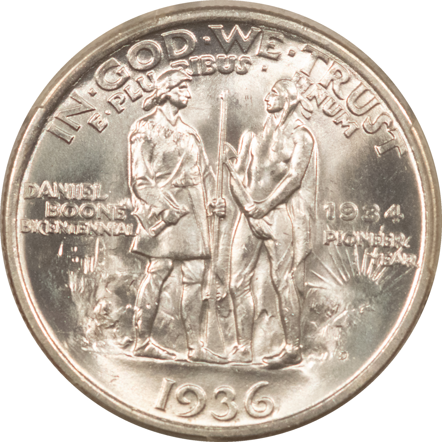Early Commems 1936-D BOONE COMMEMORATIVE HALF DOLLAR – PCGS MS-65, BLAZING WHITE & PQ! Early Commems 1936-D BOONE COMMEMORATIVE HALF DOLLAR – PCGS MS-65, BLAZING WHITE & PQ!