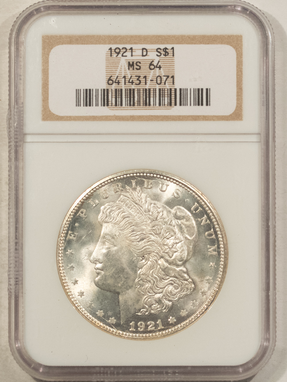 Dollars 1921-D $1 MORGAN DOLLAR – NGC MS-64, SUPER FLASHY & PQ! Dollars 1921-D $1 MORGAN DOLLAR – NGC MS-64, SUPER FLASHY & PQ!