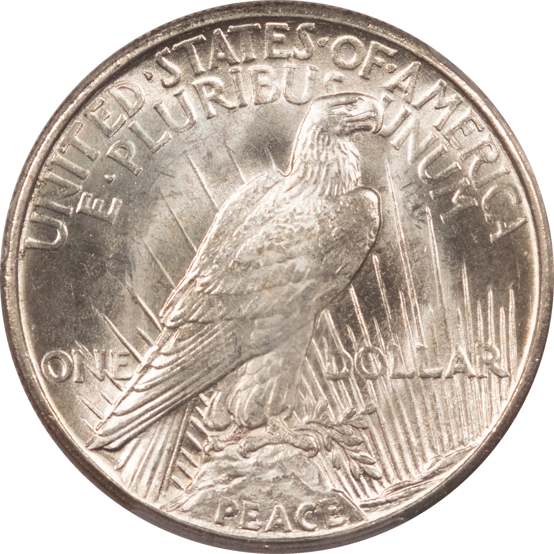 Dollars 1921 $1 PEACE DOLLAR – PCGS MS-63, BLAST WHITE! KEY-DATE! Dollars 1921 $1 PEACE DOLLAR – PCGS MS-63, BLAST WHITE! KEY-DATE!