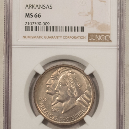 Early Commems 1935-S ARKANSAS COMMEMORATIVE HALF DOLLAR – NGC MS-66, FRESH, ORIGINAL & SUPERB!