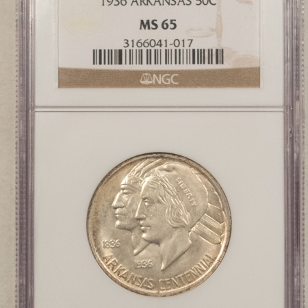 Early Commems 1936 ARKANSAS COMMEMORATIVE HALF DOLLAR – NGC MS-65