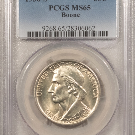 Early Commems 1936-S BOONE COMMEMORATIVE HALF DOLLAR – PCGS MS-65, BLAST WHITE!