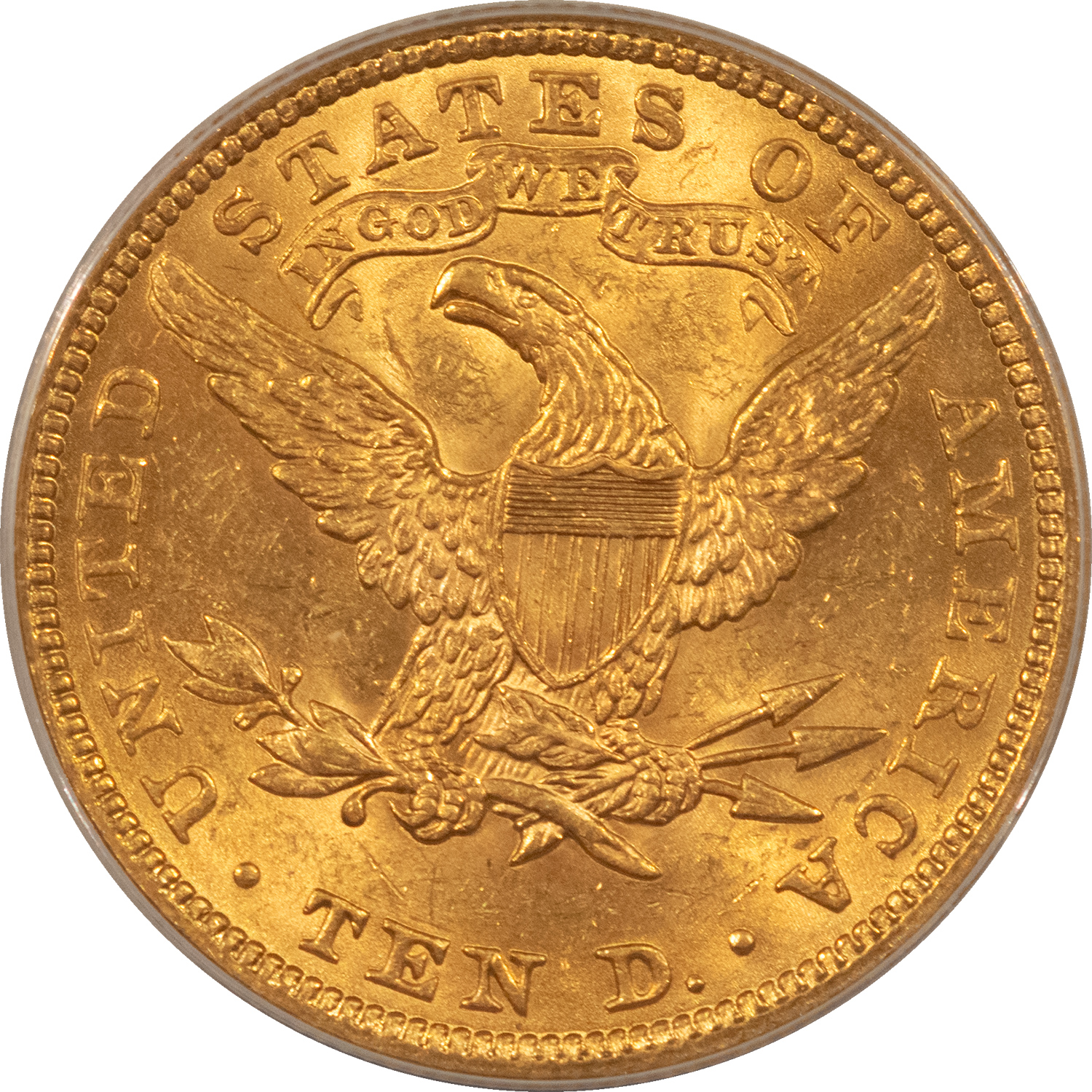 $10 1907 $10 LIBERTY GOLD EAGLE, BREEN-7091 REPUNCHED DATE – ANACS MS-63 FLASHY $10 1907 $10 LIBERTY GOLD EAGLE, BREEN-7091 REPUNCHED DATE – ANACS MS-63 FLASHY