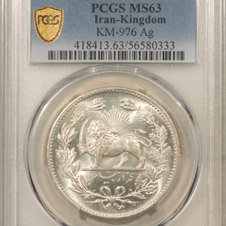 New Certified Coins AH1320 (1902) IRAN-KINGDOM 5000 DINARS KM-976 AG – PCGS MS-63 BLAZING WHITE GEM!